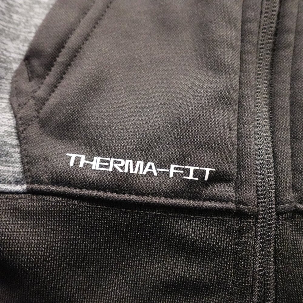 Nike Therma-FIT‎ Full Zip Hoodie Kids XS (4) Gray Black Orange - Picture 2 of 8